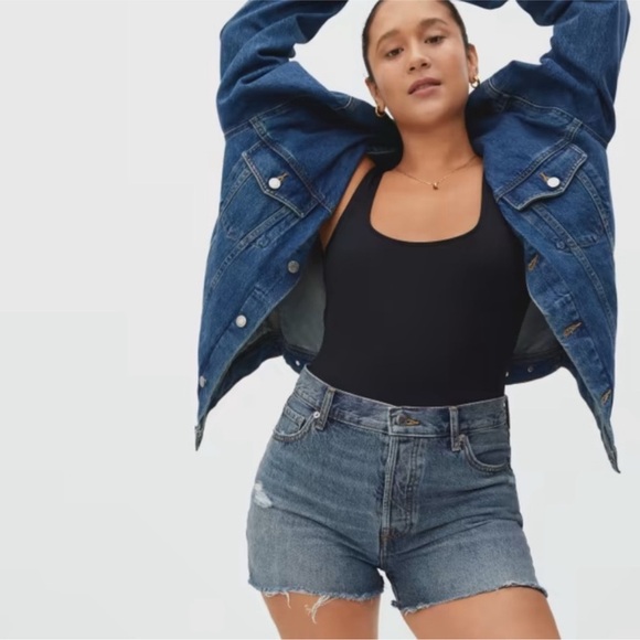 Everlane Relaxed 90s Shorts Organic Cotton Size 27 - Picture 2 of 11